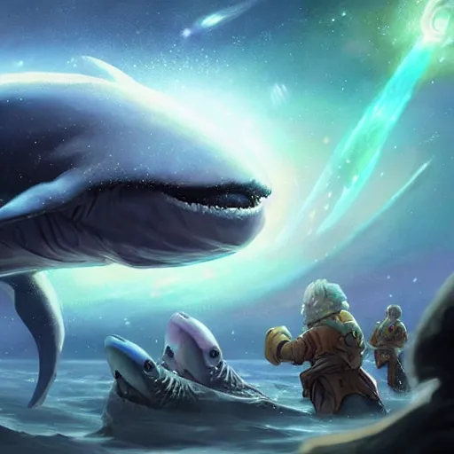 Image similar to eyes!, eyes!, eyes!, space magical whale with multiple eyes, eyes!, eyes!, eyes!, eyes!, eyes!, eyes, galaxy whale, epic fantasy style art, galaxy theme, by Greg Rutkowski, hearthstone style art, 99% artistic