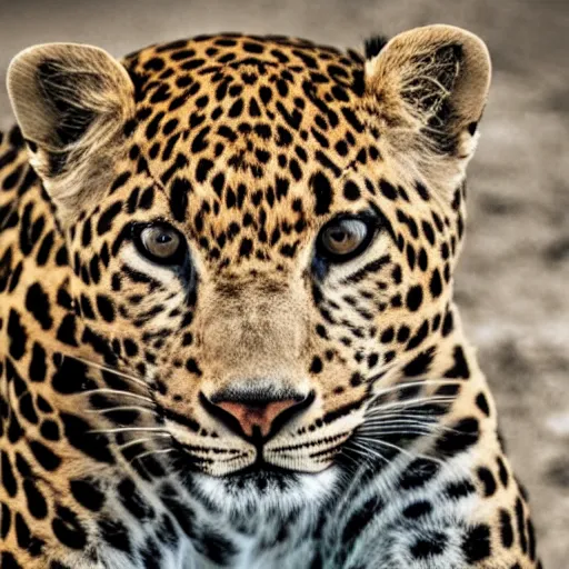 Prompt: a lascivious leopard looking left
