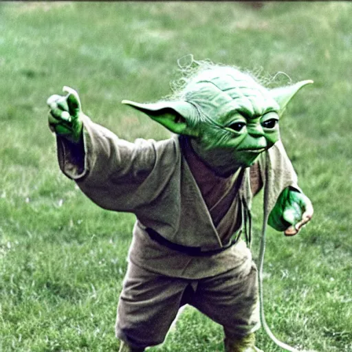 Image similar to yoda performing at woodstock