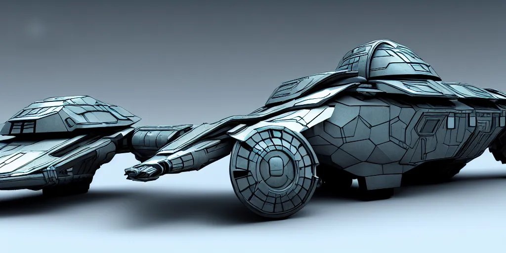 Image similar to an armored futuristic sci fi vehicle