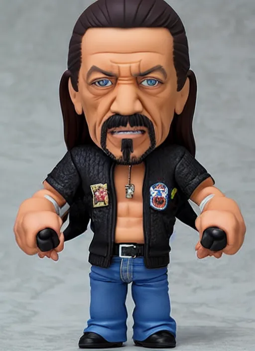 Image similar to danny trejo, an nendoroid of danny trejo figurine, realistic face, detailed product photo