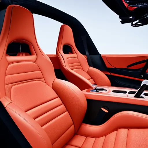 Image similar to a sports car interior in leather