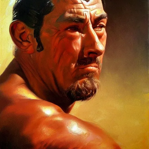 Prompt: ultra realistic portrait painting of magnum, art by frank frazetta, 4 k, ultra realistic, highly detailed, epic lighting