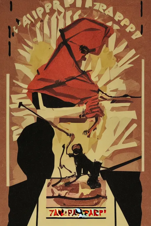 Image similar to poster for an exhibition called zapzarap : the art of taking away