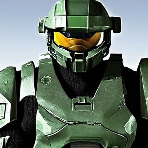 Image similar to master chief takes off helmet, revealing face