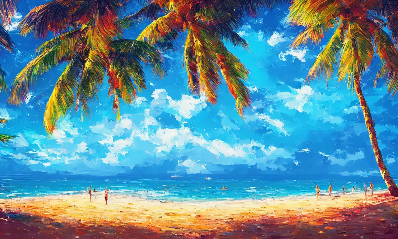 Image similar to paradise beach by alena aenami artworks in 4 k