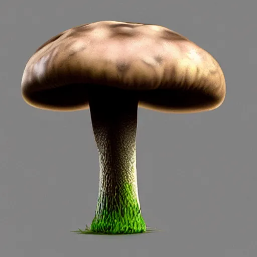 Image similar to a mushroom smiling, photorealistic