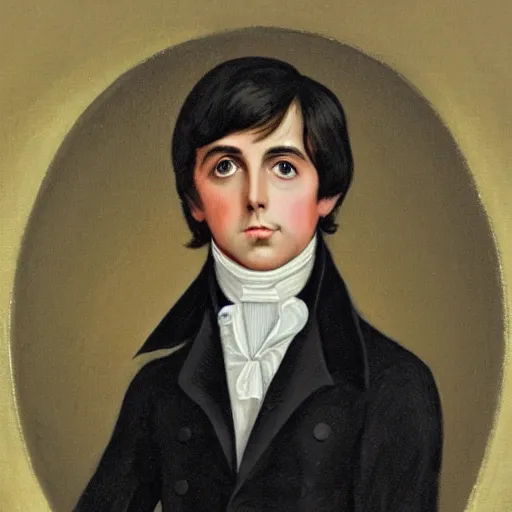 Image similar to regency era painting of a young paul mccartney