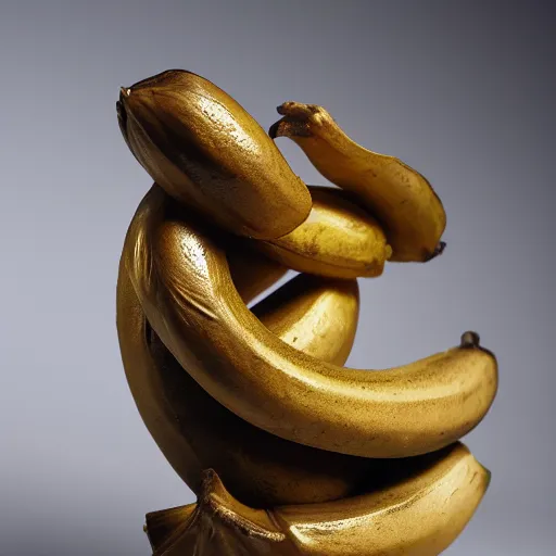 Image similar to a bronze statue of a banana