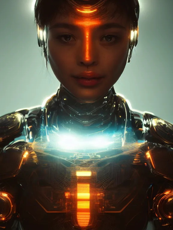 Prompt: portrait art of artificial intelligence 8k ultra realistic , lens flare, atmosphere, glow, detailed,intricate, full of colour, cinematic lighting, trending on artstation, 4k, hyperrealistic, focused, extreme details,unreal engine 5, cinematic, masterpiece