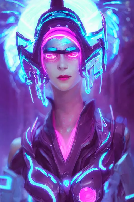 Prompt: lissandra from league of legends, cyberpunk futuristic neon. frosting, wearing ninja face mask decorated with traditional japanese ornaments by ismail inceoglu dragan bibin hans thoma greg rutkowski alexandros pyromallis nekro rene maritte illustrated, perfect face, fine details, realistic shaded, fine - face, pretty face, masterpiece