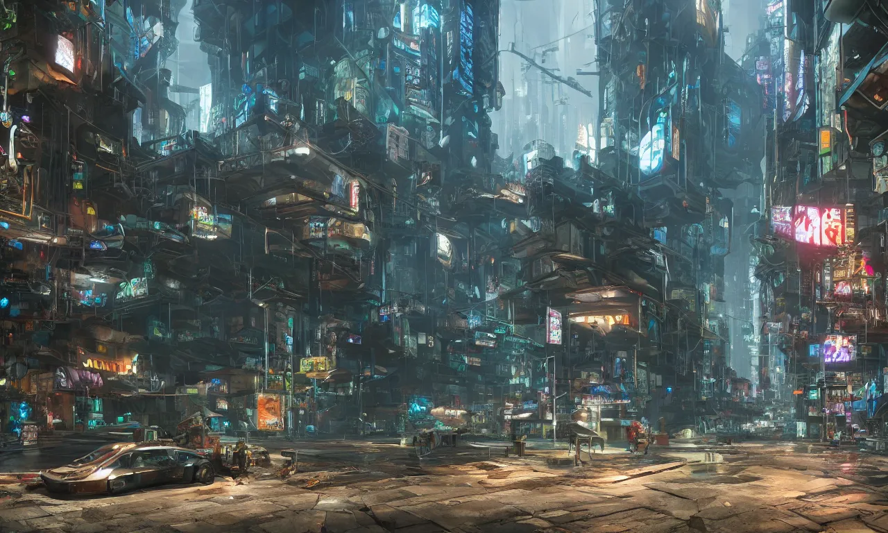 Prompt: incredibly detailed concept art when nature meets cyberpunk, hyperrealistic, octane render, soft lighting, ray traced, volumetric, path traced, beautiful