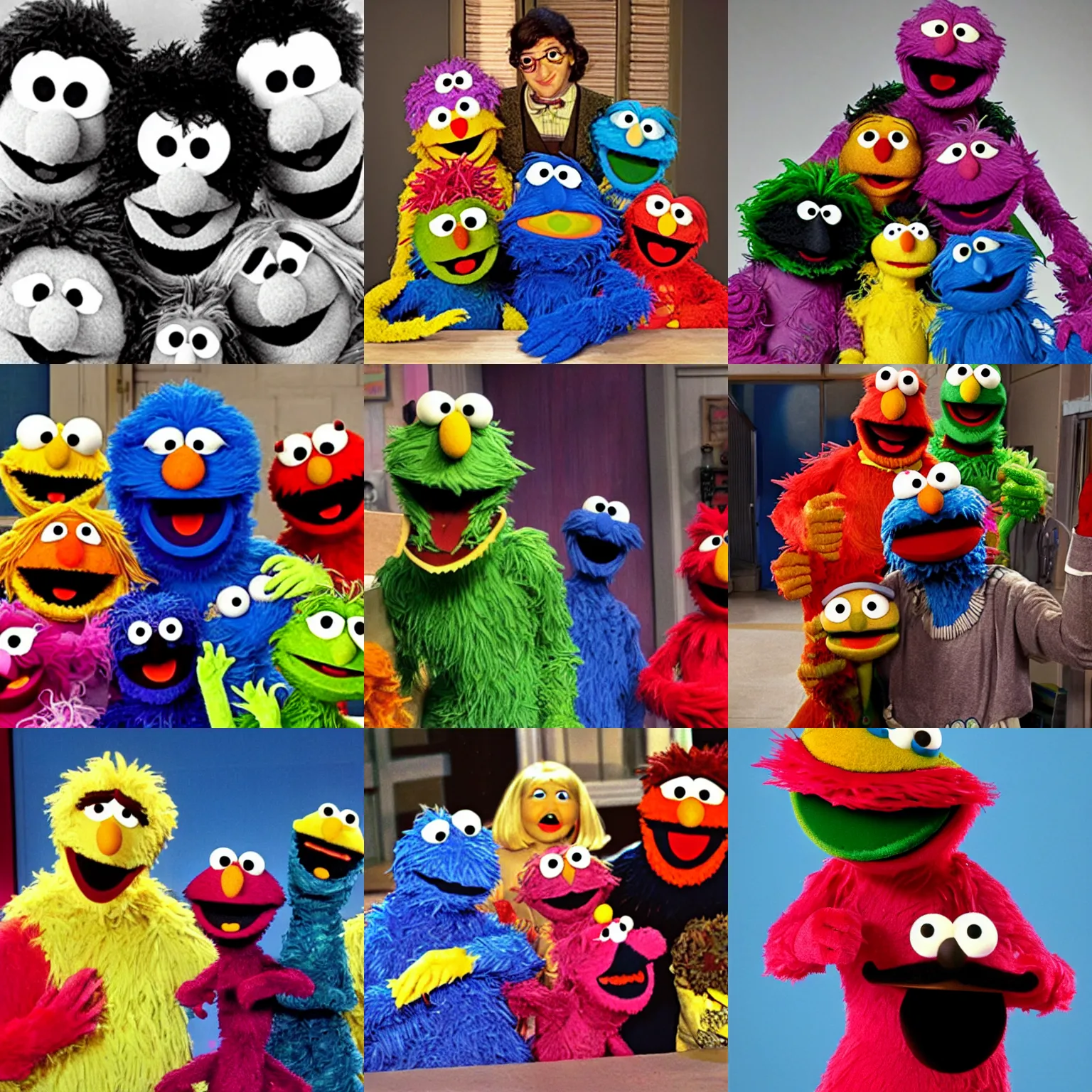 Prompt: sesame street nightmare fuel