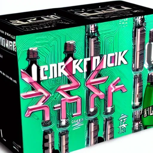 Prompt: Cyberpunk style packaging of Sprite