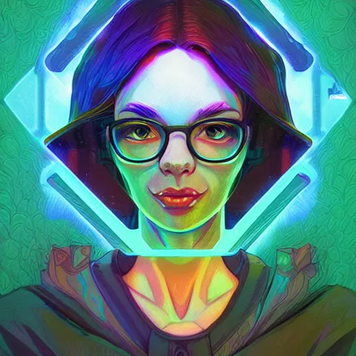 Image similar to skill magic geek inside matrix deepdream radiating a glowing aura stuff loot legends stylized digital illustration video game icon artstation lois van baarle, ilya kuvshinov, rossdraws,