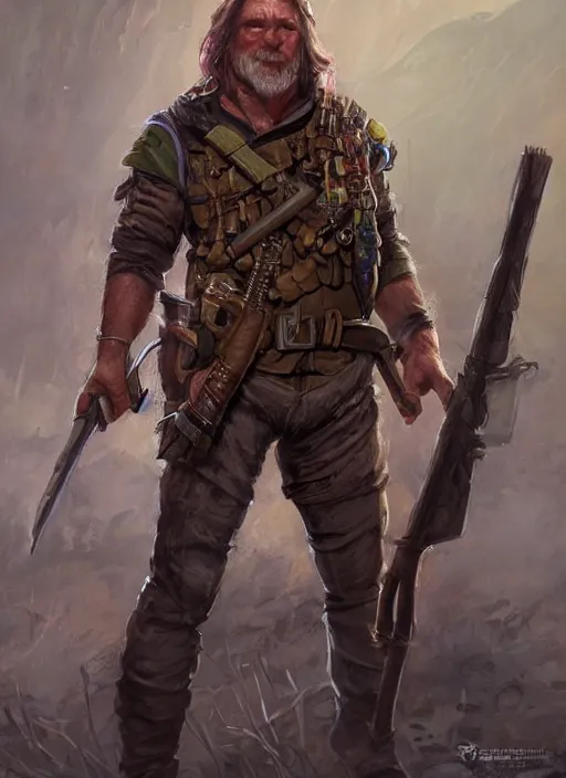 Image similar to sniper, dndbeyond, bright, colourful, realistic, dnd character portrait, full body, pathfinder, pinterest, art by ralph horsley, dnd, rpg, lotr game design fanart by concept art, behance hd, artstation, deviantart, hdr render in unreal engine 5