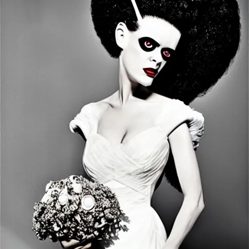 Image similar to bride of frankenstein, mario testino photography