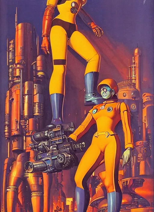 Image similar to soviet propaganda poster. cyberpunk mech pilot. portrait by jean giraud and anton otto fischer and john philip falter and will eisner and gil elvgren. realistic proportions. character art. science fiction d & d. tf 2, overwatch, rb 6 s, cyberpunk 2 0 7 7, blade runner 2 0 4 9.