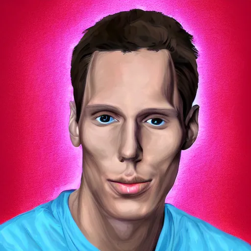 Image similar to high - quality digital painting of jerma 9 8 5, jerma