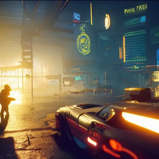 Image similar to pepe frog makes appearance in Cyberpunk 2077. CP2077. 3840 x 2160