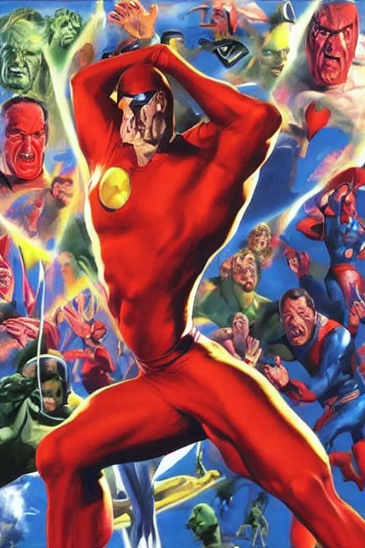 Image similar to alex ross artwork