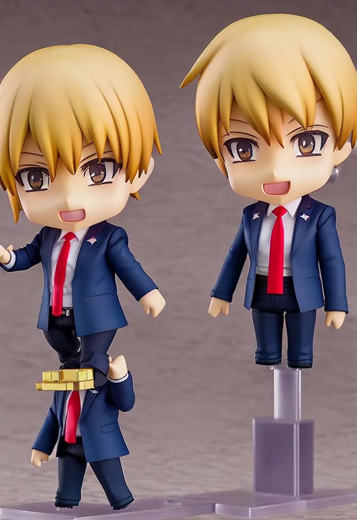 Image similar to An Anime Nendoroid of DONALD TRUMP!!!!!!!!!, Product Photo, 8k, Sharp photo