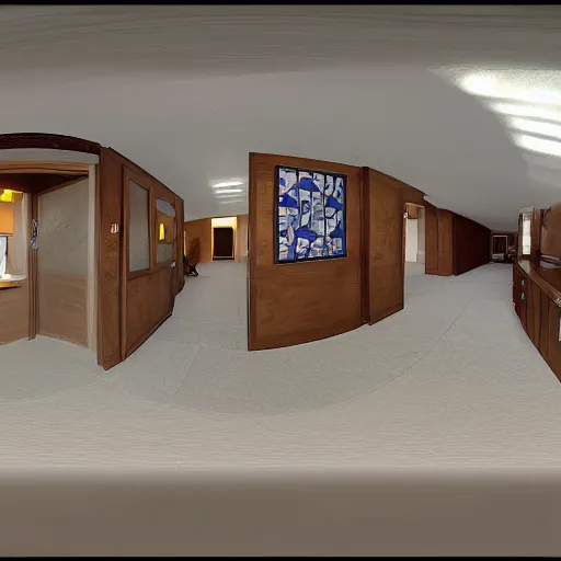 Image similar to equirectangular room