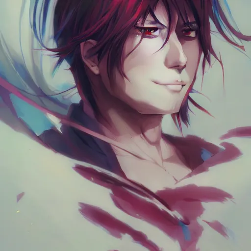 Image similar to anime portrait of Rage as an anime antagonist by Stanley Artgerm Lau, WLOP, Rossdraws, James Jean, Andrei Riabovitchev, Marc Simonetti, and Sakimichan, trending on artstation