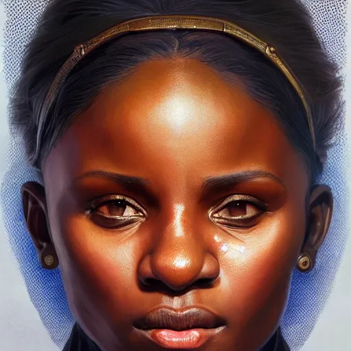 Image similar to Sadio Mane undergoing forehead reduction surgery, D&D, fantasy, intricate, elegant, highly detailed, digital painting, artstation, concept art, matte, sharp focus, illustration, art by Artgerm and Greg Rutkowski and Alphonse Mucha