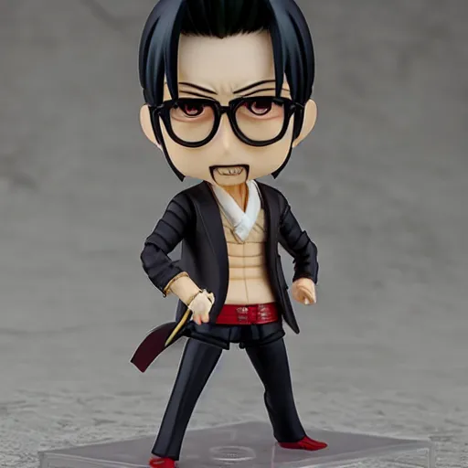 Image similar to goro majima from yakuza, nendoroid, figurine, detailed product photo