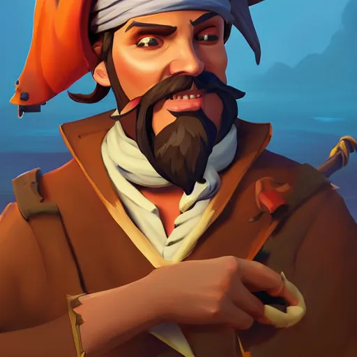 Image similar to painting jack the pirate on sea of thieves game avatar hero smooth face median photoshop filter cutout vector behance hd by jesper ejsing, by rhads, makoto shinkai and lois van baarle, ilya kuvshinov, rossdraws, illustration, art by ilya kuvshinov and gustav klimt