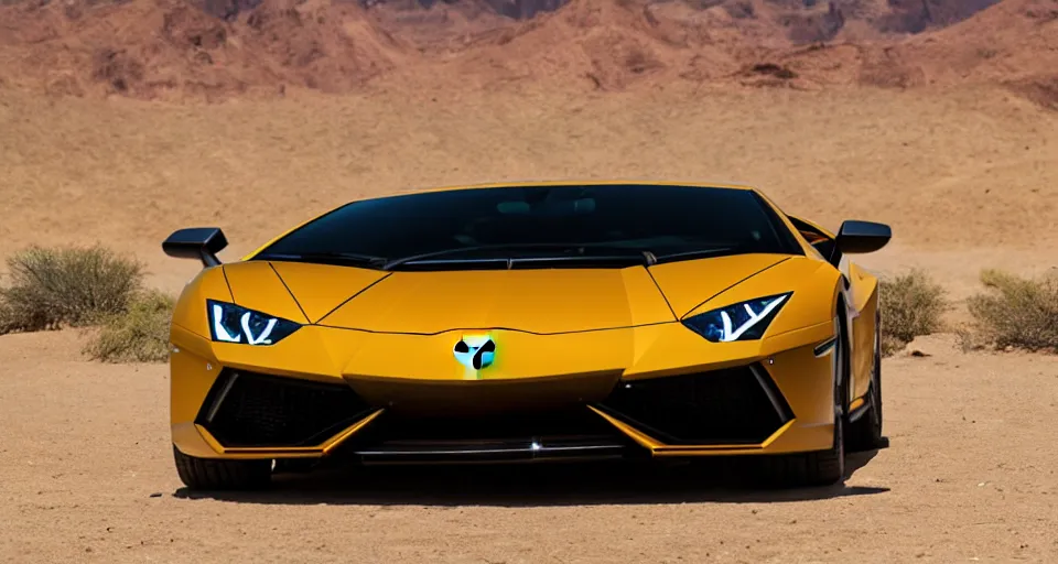 Prompt: Lamborghini in desert