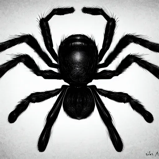 Prompt: a really attractive spider, digital art