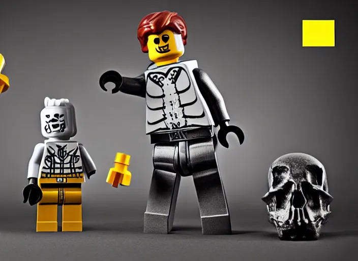 Image similar to product photo still of hamlet holding a skull best the open grave lego playset, 8 k, 1 2 0 mm macro, f 1. 8, studio lighting, key light