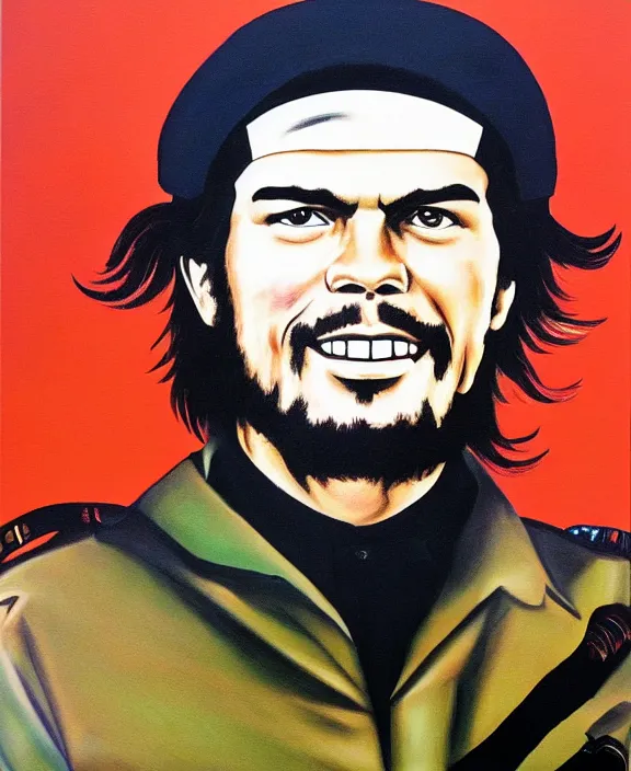 Image similar to portrait of che guevara, joyful, highly detailed painting by akira toriyama 8 k,