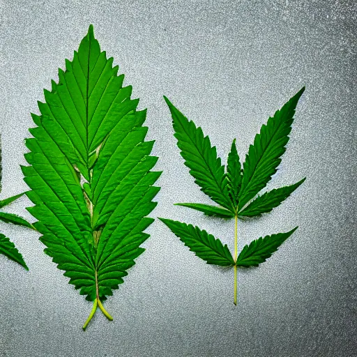 Image similar to Green cannabis leaves isolated on white background. Growing medical marijuana