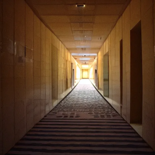 Prompt: Hallway leading to the QR code of Nativity. Scanning it led to the Singularity. Wikimedia Commons