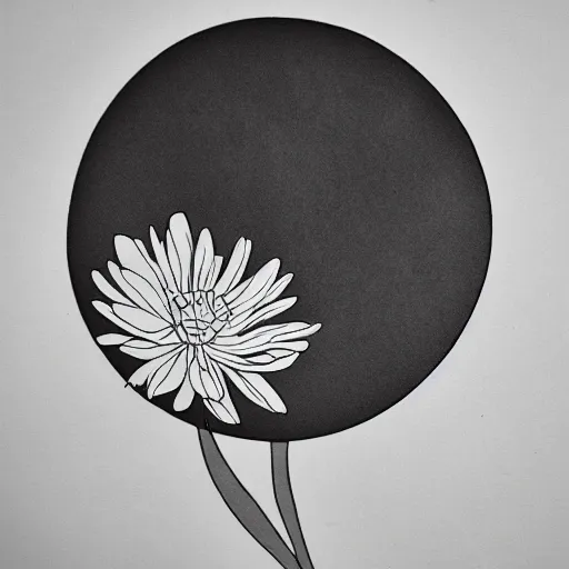 Image similar to a flower looking like the moon