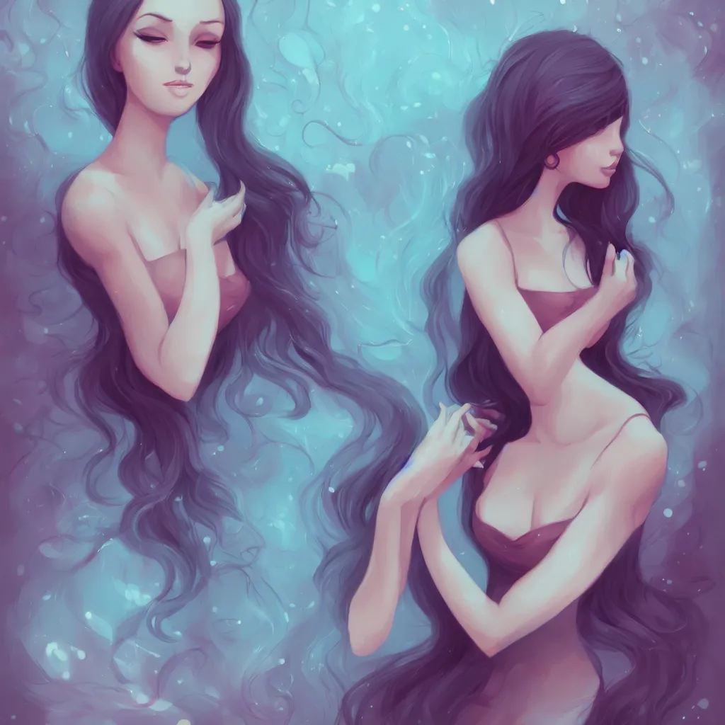 Image similar to beautiful feminine illustrations by lois van baarle