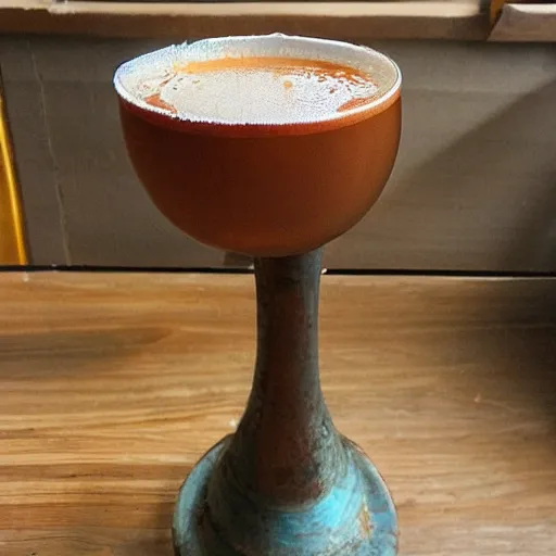 Image similar to beer cup on a wabi - sabi table