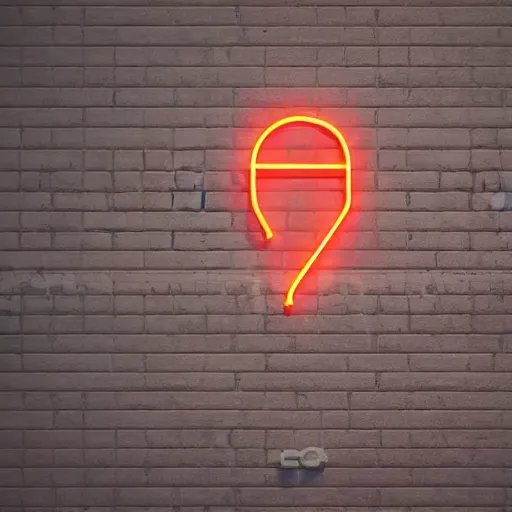 Image similar to neon sign light Buddha, neon tube Buddha, brick background, octane render, high definition