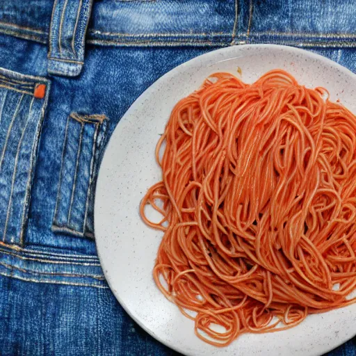 Prompt: dropping spaghetti from my pockets