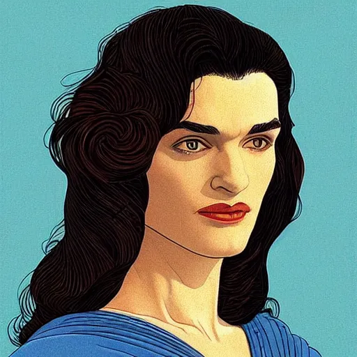 Image similar to “ rachel weisz retro minimalist portrait by jean giraud, moebius starwatcher comic, 8 k ”