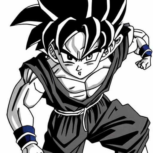 Image similar to goku drawn by hayao miyazaki