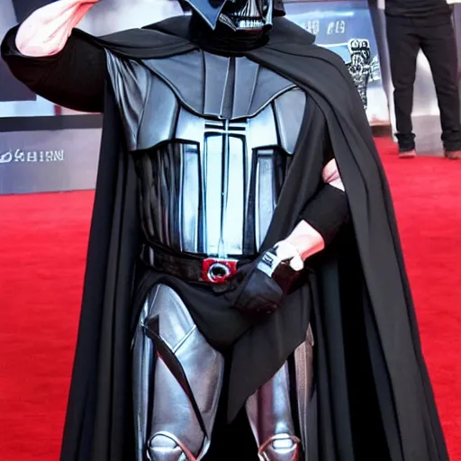 Image similar to Arnold Schwarzenegger as a sith lord, full body shot