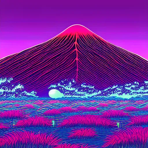 synthwave digital art, japanese landscape | Stable Diffusion | OpenArt