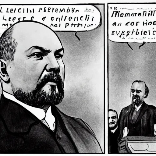 Image similar to lenin announces the iphone on stage