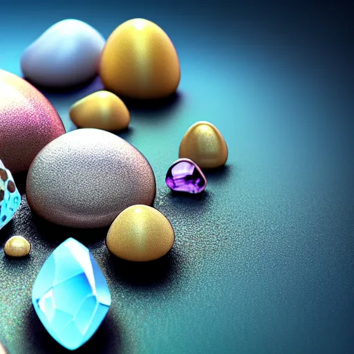 Image similar to studio photo of precious stones with fungal cultures and mold with little pastel coloured filaments in microscope, octane render, tilt shift, polarized light, ultrasharp focus, unreal engine 5, bokeh background, hyperrealism, vray