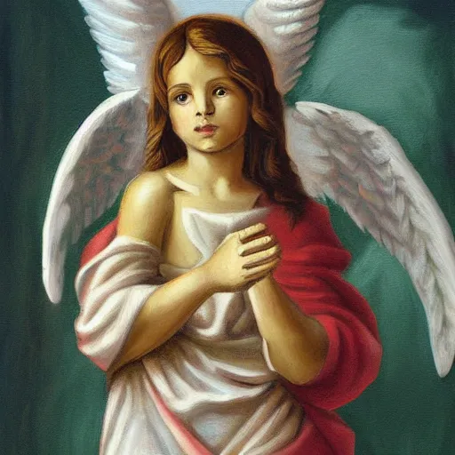 Image similar to biblically accurate angel, painting