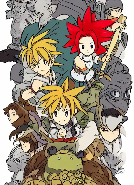 Prompt: chrono trigger in the style of studio ghibli